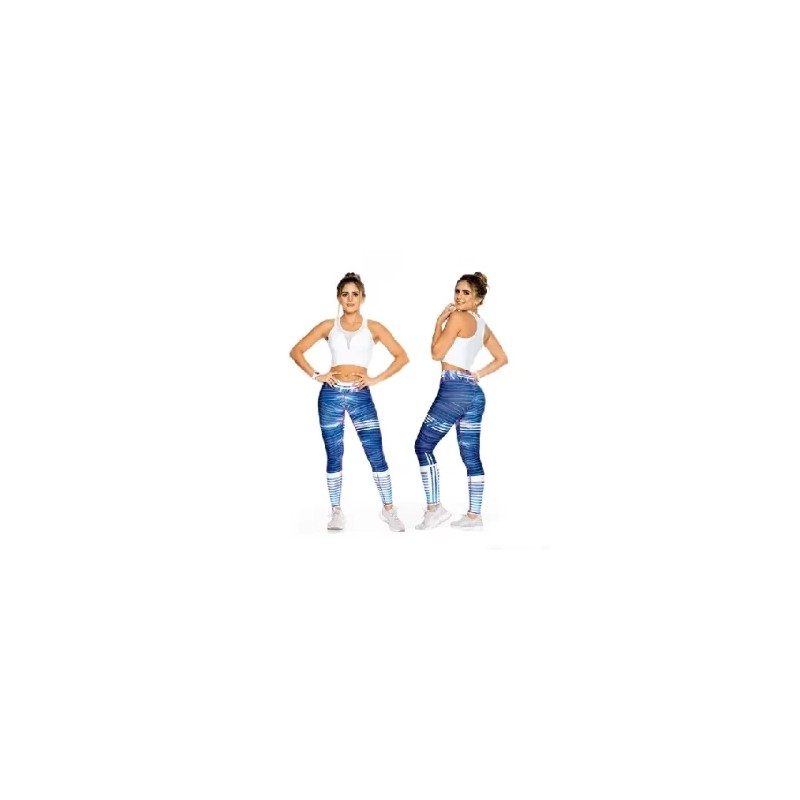 Leggins color azul con morado