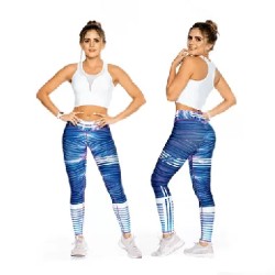 Leggins color azul con morado